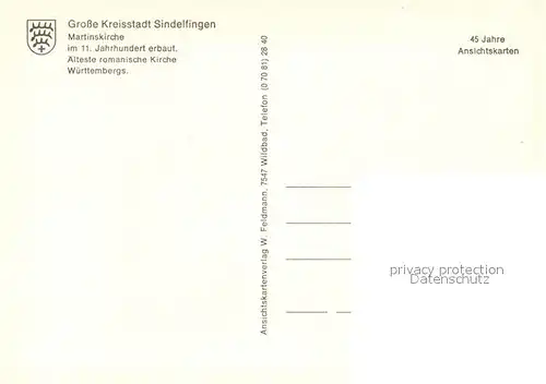 AK / Ansichtskarte Sindelfingen Martinskirche Sindelfingen