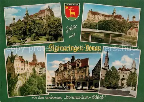 AK / Ansichtskarte Sigmaringen Hohenzollern Schloss Donaupartie Rathaus Sigmaringen