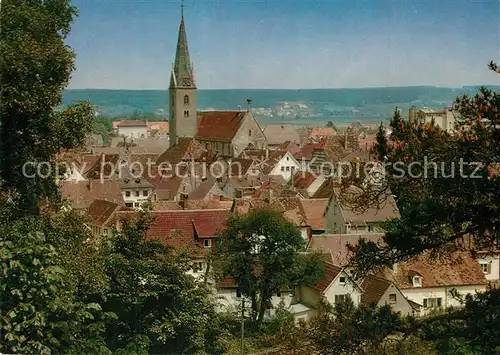 AK / Ansichtskarte Saulgau Stadtblick mit Kirche Saulgau
