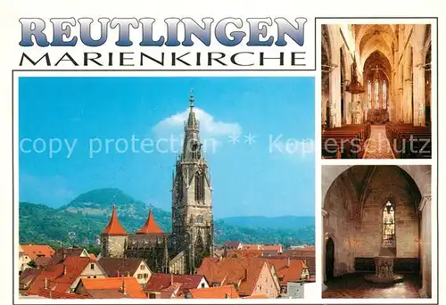 AK / Ansichtskarte Reutlingen_Tuebingen Teilansicht Kirche Inneres Reutlingen Tuebingen