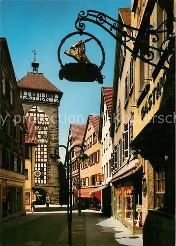 AK / Ansichtskarte Reutlingen_Tuebingen Katharinenstrasse mit Tuebinger Tor Reutlingen Tuebingen