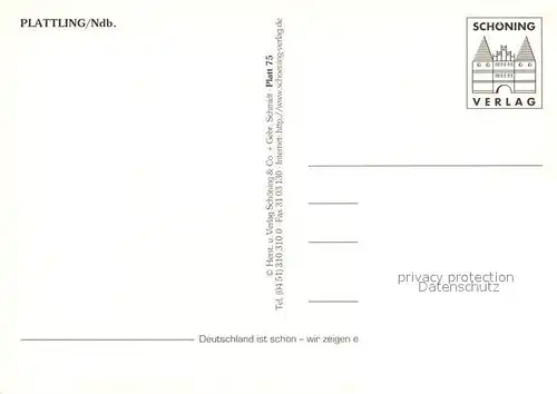 AK / Ansichtskarte Plattling_Isar_Bayern Denkmal Marktplatz Rathaus Schwimmbad Plattling_Isar_Bayern