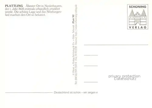 AK / Ansichtskarte Plattling_Isar_Bayern Buergerspital Ludwigplatz Rathaus Stadtpfarrkirche Denkmal Plattling_Isar_Bayern