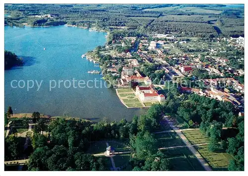 AK / Ansichtskarte Rheinsberg Fliegeraufnahme mit Grienerickschloss und Schlosspark Rheinsberg