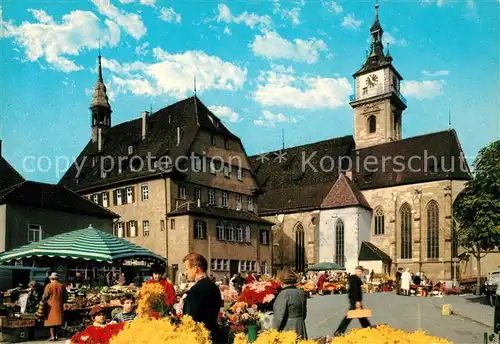 AK / Ansichtskarte Bad_Cannstatt Marktplatz Kirche Bad_Cannstatt