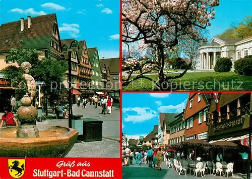 AK / Ansichtskarte Bad_Cannstatt Brunnen Kurhaus Fussgaengerzone Bad_Cannstatt