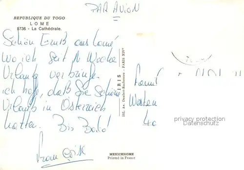 AK / Ansichtskarte Lome La Cathedrale Lome