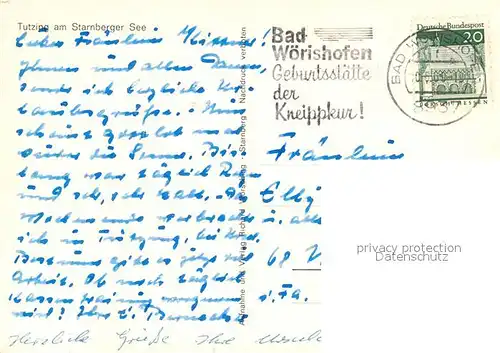 AK / Ansichtskarte Tutzing am Starnberger See Tutzing