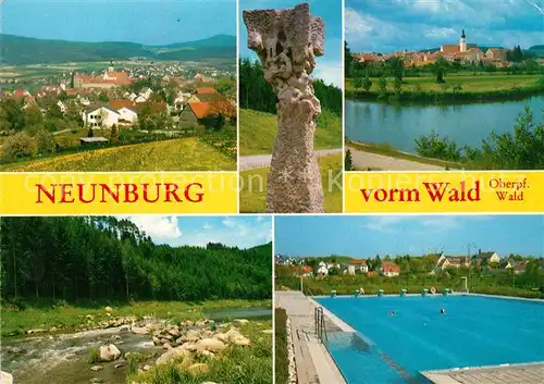 AK / Ansichtskarte Neunburg_Wald Panorama Telansichten Schwimmbad Neunburg Wald