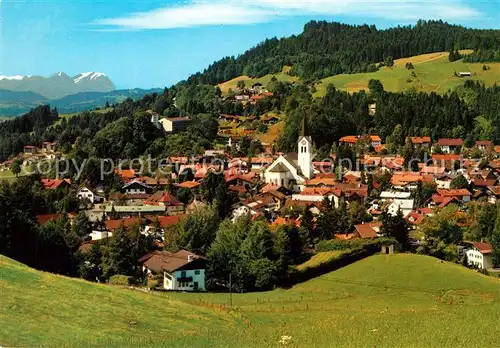 AK / Ansichtskarte Oberstaufen mit Saentis Oberstaufen