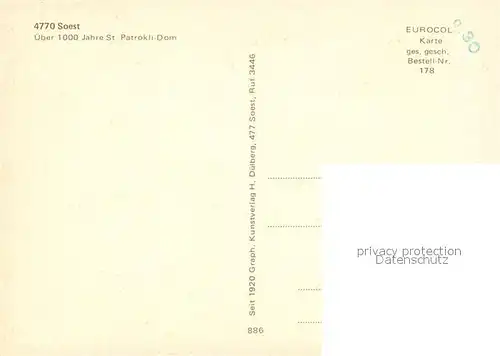AK / Ansichtskarte Soest_Arnsberg St Patrokli Dom Soest_Arnsberg