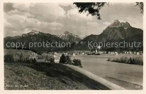 AK / Ansichtskarte Fuessen_Allgaeu Panorama Fuessen Allgaeu