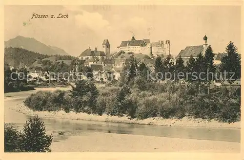 AK / Ansichtskarte Fuessen_Allgaeu Schloss Kirche Fuessen Allgaeu