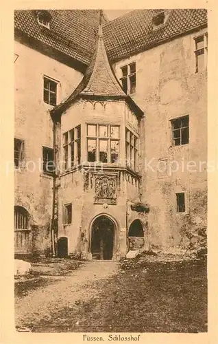 AK / Ansichtskarte Fuessen_Allgaeu Schlosshof Fuessen Allgaeu