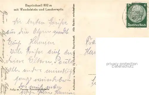 AK / Ansichtskarte Bayrischzell Wendelstein Laacherspitz Bayrischzell