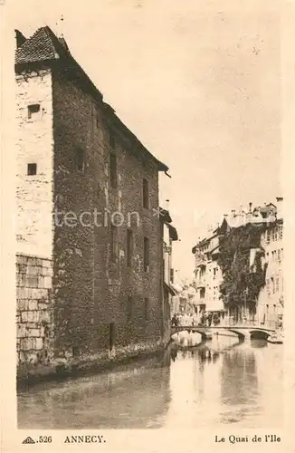 AK / Ansichtskarte Annecy_Haute Savoie Le Quai de I Ile Annecy Haute Savoie