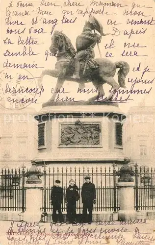 AK / Ansichtskarte Bruessel_Bruxelles Statue Gotefroid de Bouillon Bruessel_Bruxelles