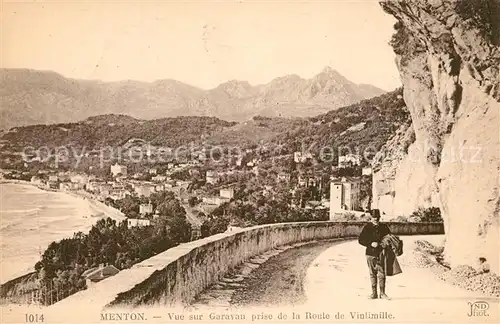 AK / Ansichtskarte Menton_Alpes_Maritimes Vue sur Garavan Route de Vinlimille Menton_Alpes_Maritimes