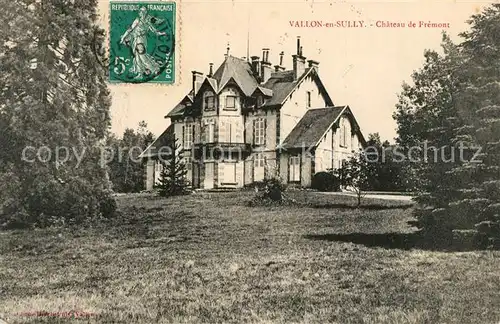 AK / Ansichtskarte Vallon en Sully Chateau de Fremont Vallon en Sully