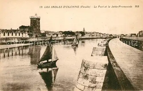 AK / Ansichtskarte Olonne sur Mer Les Sables Port Jetee Promenade Olonne sur Mer