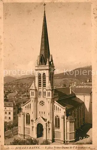 AK / Ansichtskarte Aix les Bains Eglise Notre Dame Assomplion Aix les Bains