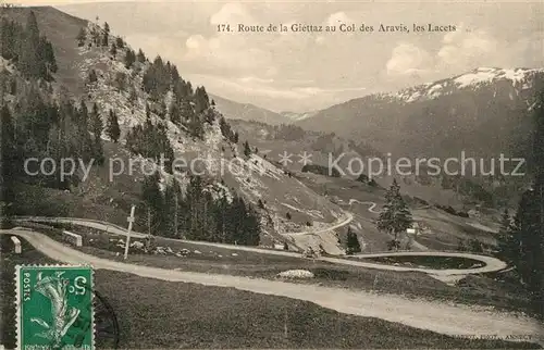 AK / Ansichtskarte Giettaz_La Col des Aravis Lacets Giettaz_La