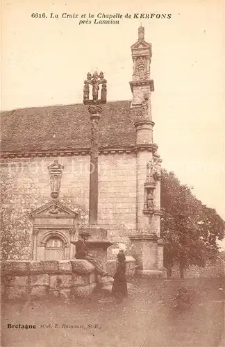 AK / Ansichtskarte Lannion Croix Chapelle de Kerfons Lannion