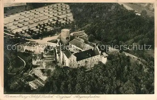 AK / Ansichtskarte Hammelburg Fliegeraufnahme Schloss Saaleck  Hammelburg