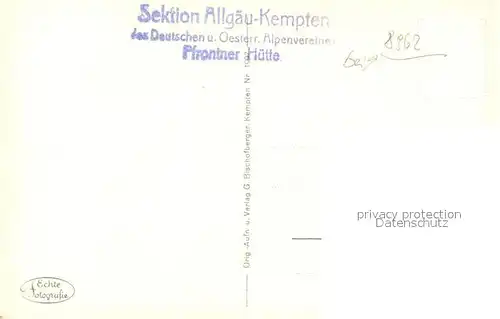 AK / Ansichtskarte Pfronten Pfrontner Huette Aggensteingipfel Pfronten
