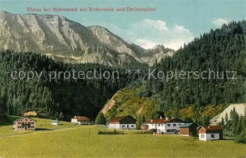 AK / Ansichtskarte Elmau Wetterstein Dreitorspitze Elmau