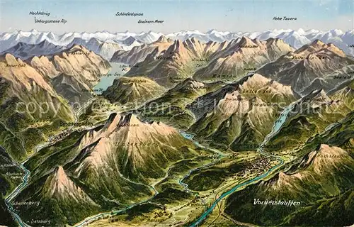 AK / Ansichtskarte Bad_Reichenhall Panoramakarte Bad_Reichenhall