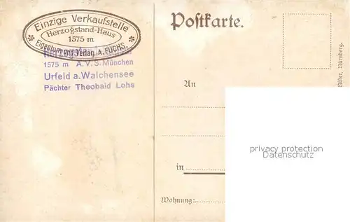 AK / Ansichtskarte Herzogstand Karwendelgebirge Herzogstandhaus Kuenstlerkarte Herzogstand