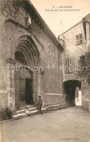 AK / Ansichtskarte Grasse_Alpes_Maritimes Porte de la Cathedrale Grasse_Alpes_Maritimes