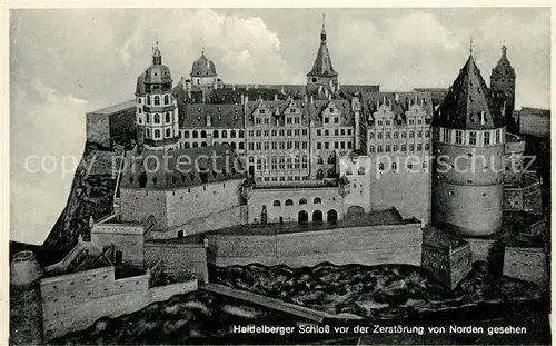 AK / Ansichtskarte Heidelberg_Neckar Schloss vor der Zerstoerung  Heidelberg Neckar