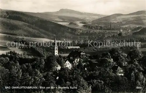 AK / Ansichtskarte Bad_Charlottenbrunn Blick von der Heydens Buche Bad_Charlottenbrunn