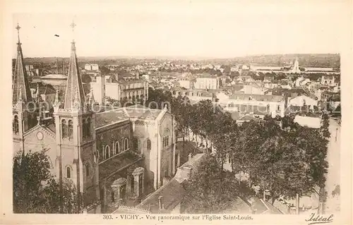 AK / Ansichtskarte Vichy_Allier Fliegeraufnahme Eglise Saint Louis Vichy Allier