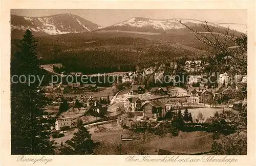 AK / Ansichtskarte Oberkrummhuebel Panorama Schneekoppe Oberkrummhuebel