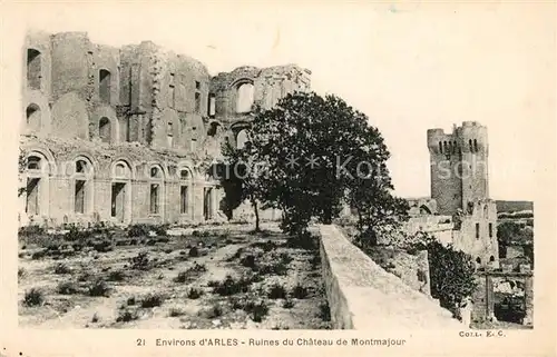 AK / Ansichtskarte Arles_Bouches du Rhone Ruine Chateau Montmajour Arles_Bouches du Rhone