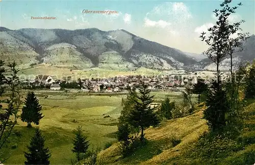 AK / Ansichtskarte Oberammergau Panorama Passionstheater Oberammergau