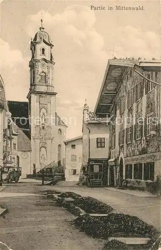 AK / Ansichtskarte Mittenwald_Bayern Kirche Lueftlmalerei Mittenwald Bayern
