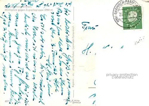 AK / Ansichtskarte Garmisch Partenkirchen Marktplatz Zugspitzgruppe Garmisch Partenkirchen