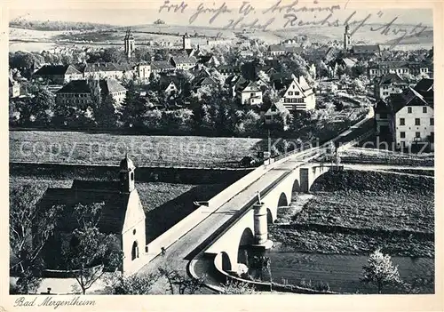 AK / Ansichtskarte Bad_Mergentheim Bruecke Stadtansicht Bad_Mergentheim