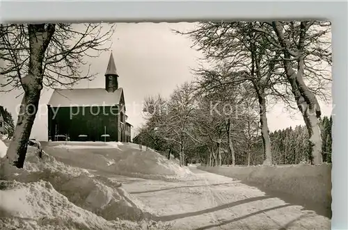 AK / Ansichtskarte Kniebis_Freudenstadt Kirche Winterlandschaft Kniebis_Freudenstadt