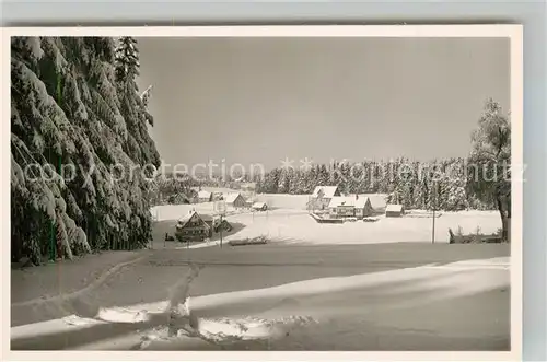 AK / Ansichtskarte Kniebis_Freudenstadt Naturfreundehaus Winterlandschaft Kniebis_Freudenstadt