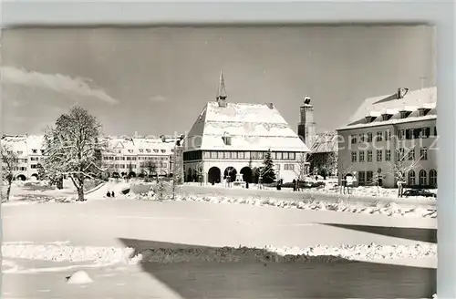 AK / Ansichtskarte Freudenstadt Beim Stadthaus Winter Freudenstadt