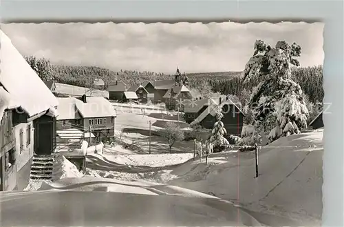 AK / Ansichtskarte Kniebis_Freudenstadt Gasthof Pension Ochsen Winterlandschaft Kniebis_Freudenstadt