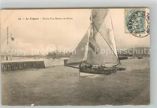 AK / Ansichtskarte Treport_Le Fischer Segelboot Treport_Le