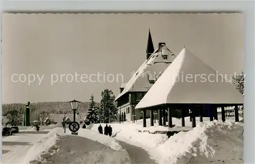 AK / Ansichtskarte Freudenstadt Stadthaus Winterpanorama Freudenstadt