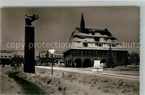 AK / Ansichtskarte Freudenstadt Stadthaus Winterpanorama Freudenstadt