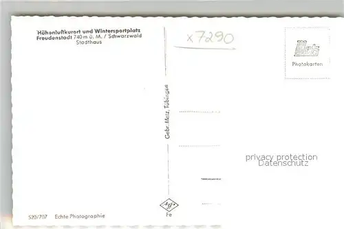 AK / Ansichtskarte Freudenstadt Stadthaus Winterpanorama Freudenstadt